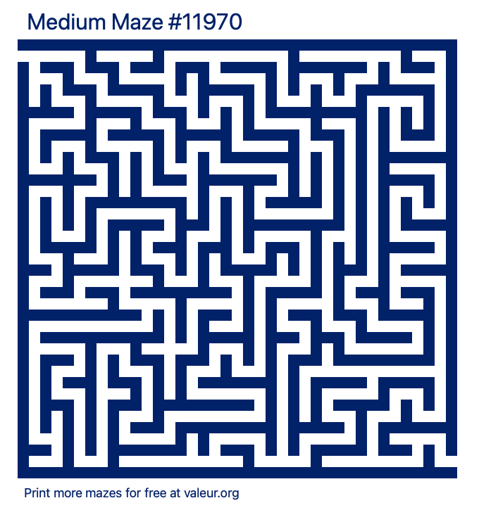 Free Printable Medium Maze number 11970