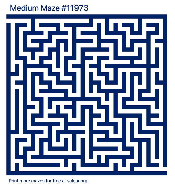 Free Printable Medium Maze number 11973
