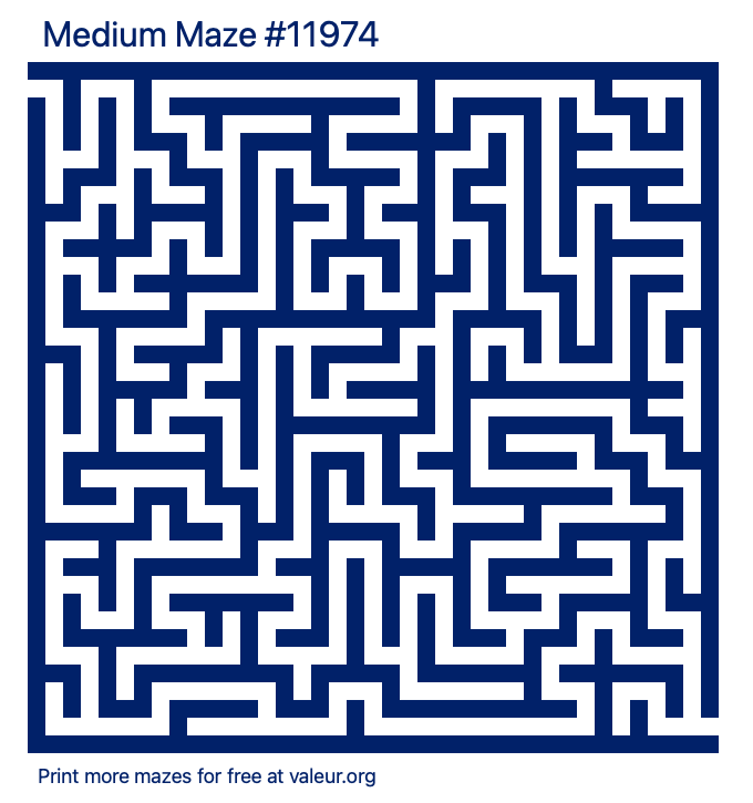 Free Printable Medium Maze number 11974
