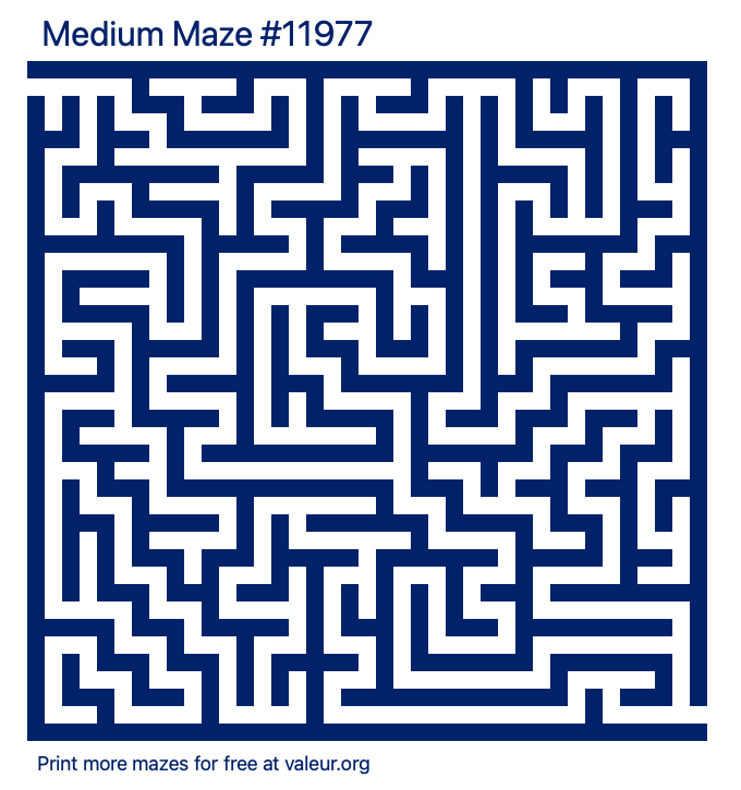 Free Printable Medium Maze number 11977