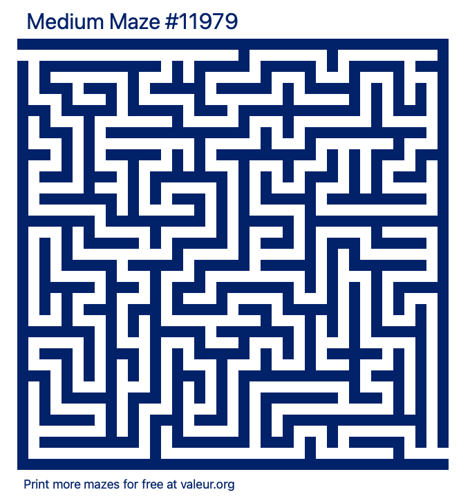 Free Printable Medium Maze number 11979