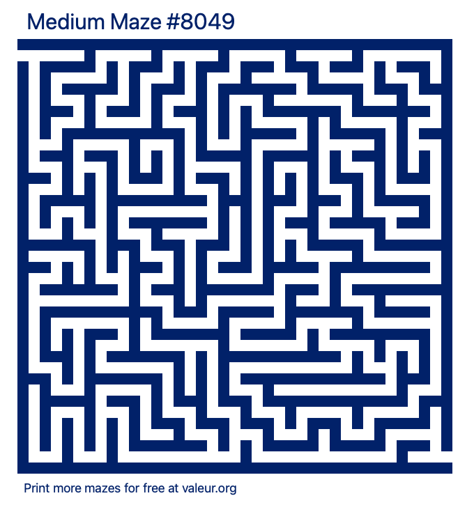 Free Printable Medium Maze number 8049