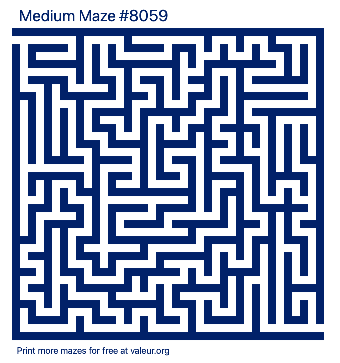 Free Printable Medium Maze number 8059