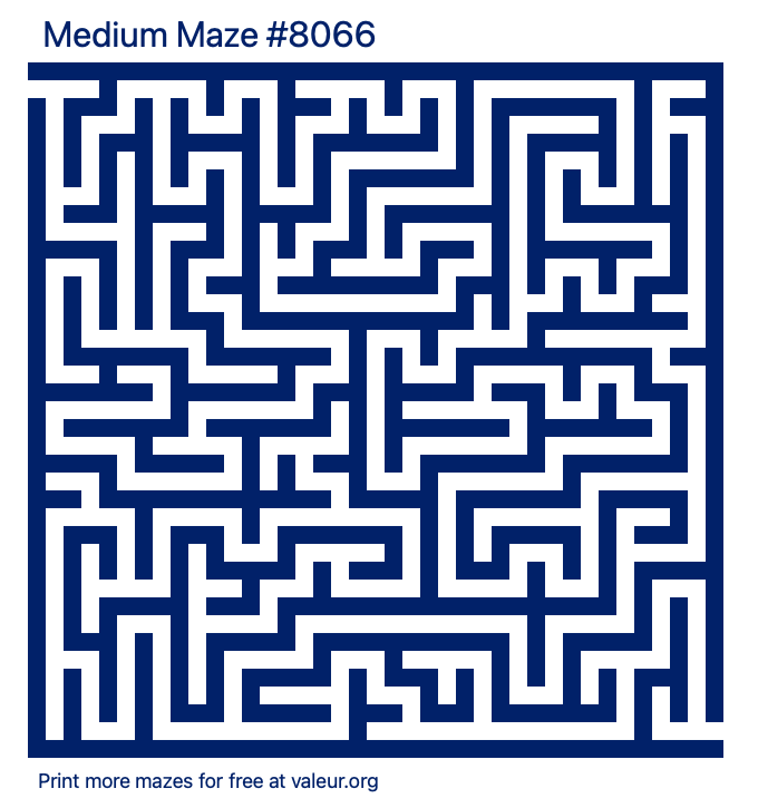 Free Printable Medium Maze number 8066