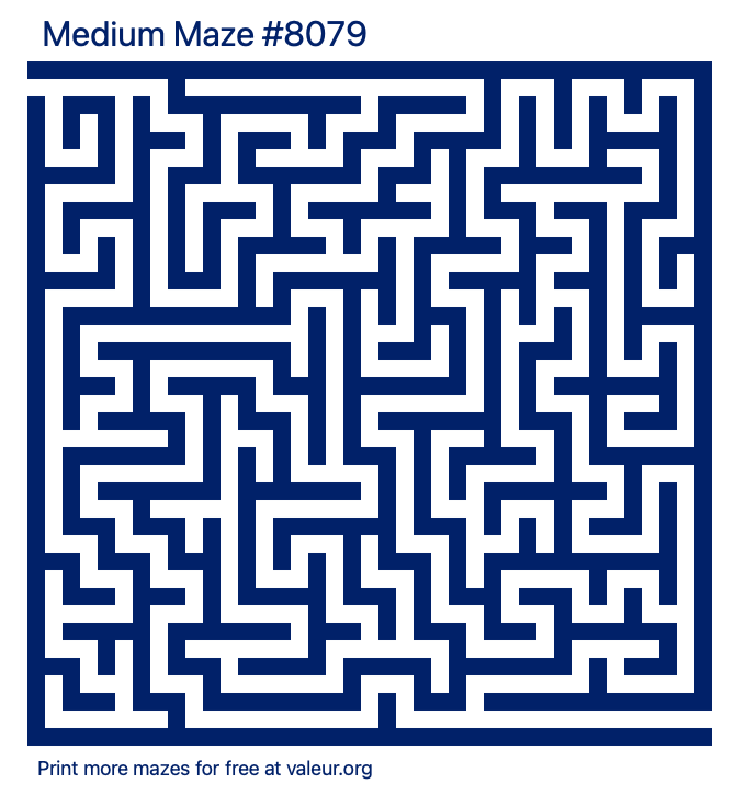 Free Printable Medium Maze number 8079