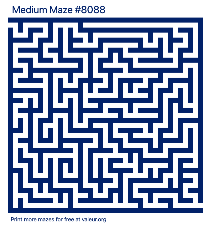 Free Printable Medium Maze number 8088