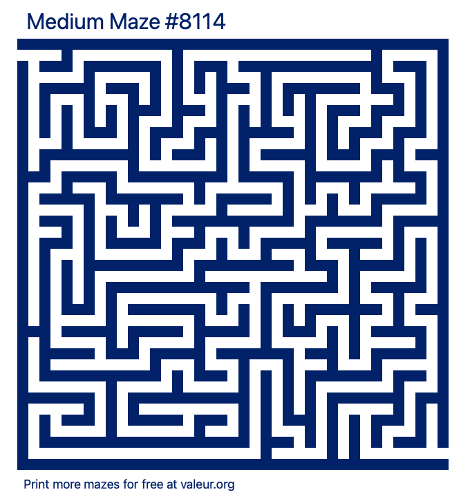 Free Printable Medium Maze number 8114