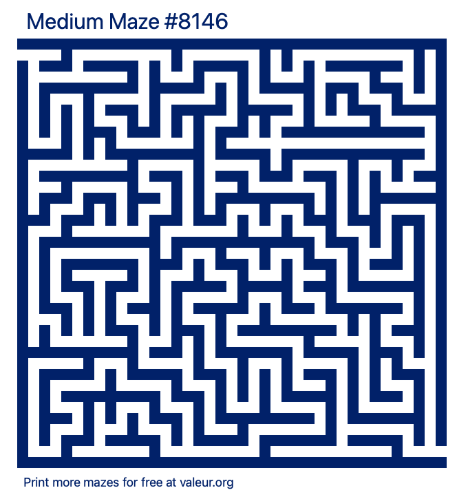Free Printable Medium Maze number 8146
