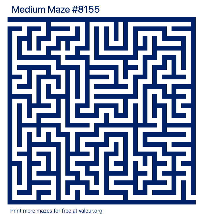 Free Printable Medium Maze number 8155
