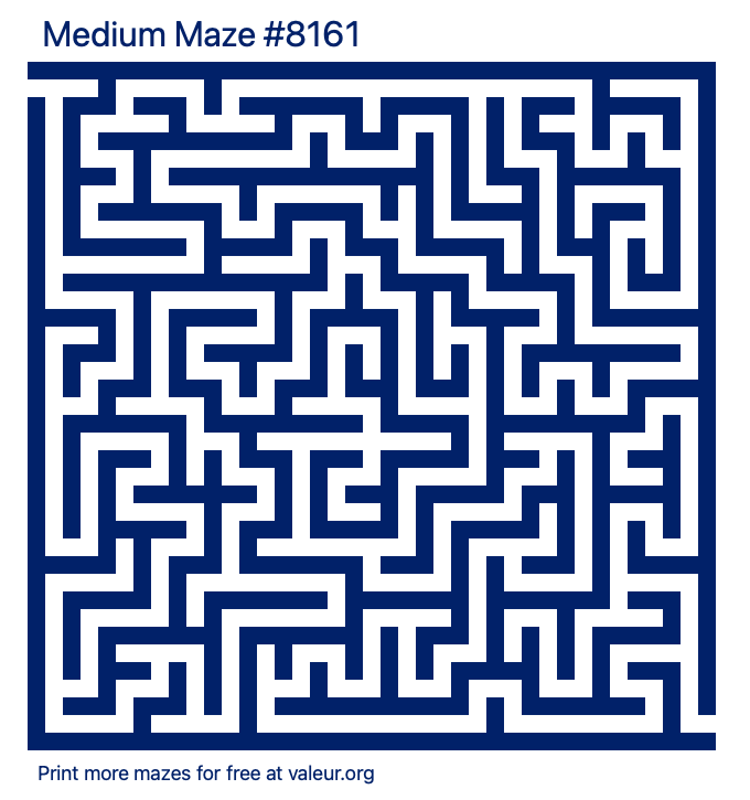 Free Printable Medium Maze number 8161