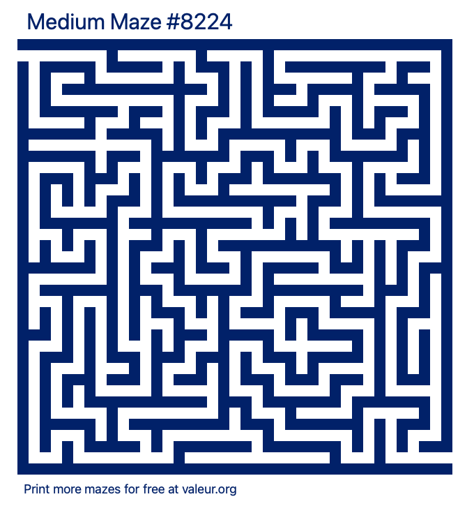 Free Printable Medium Maze number 8224