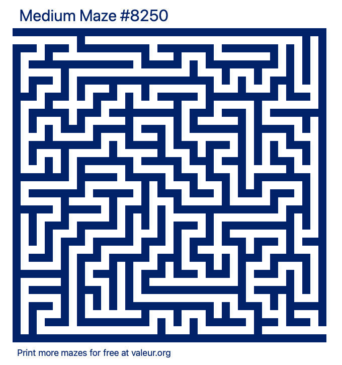 Free Printable Medium Maze number 8250