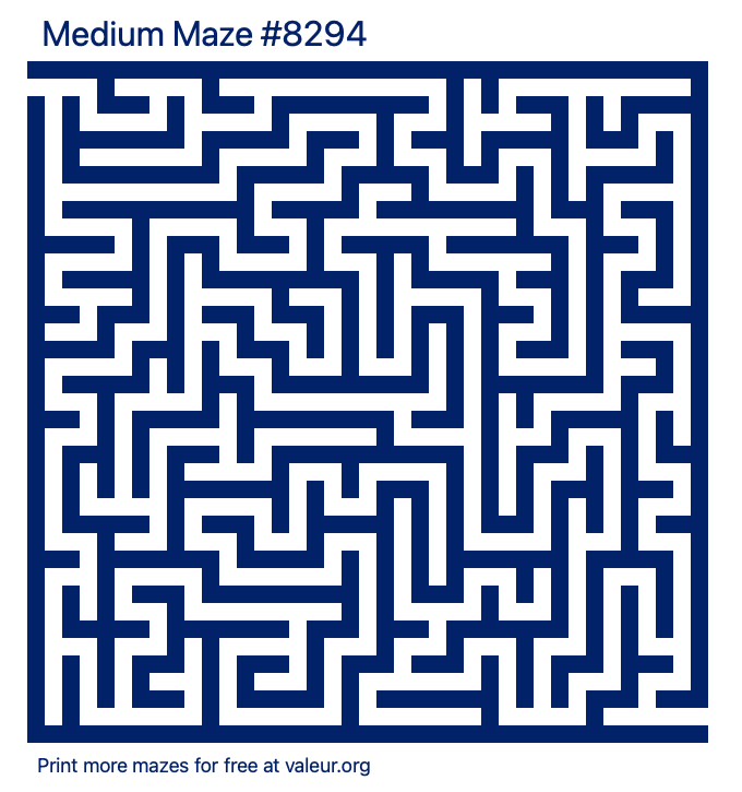 Free Printable Medium Maze number 8294