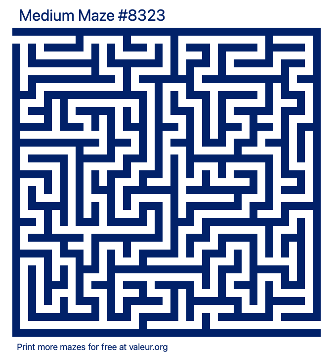 Free Printable Medium Maze number 8323