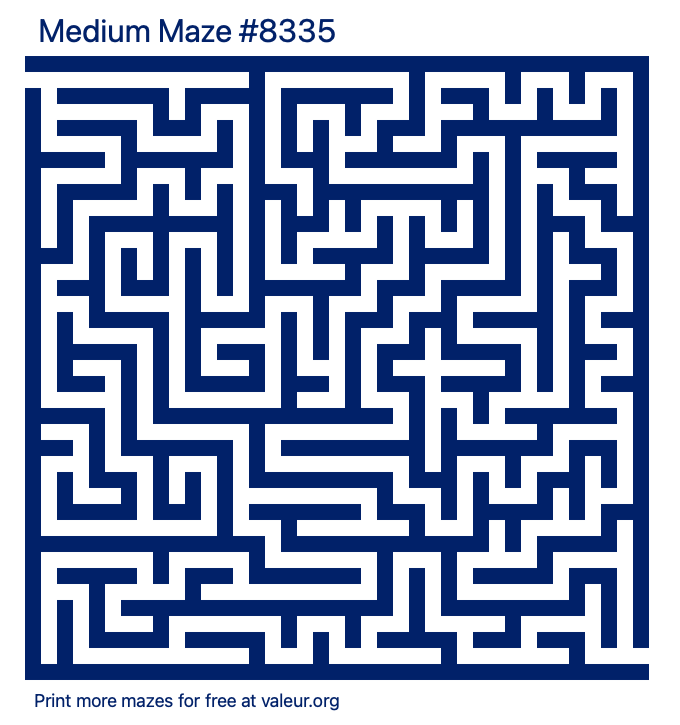 Free Printable Medium Maze number 8335