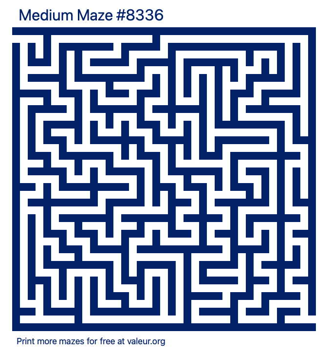 Free Printable Medium Maze number 8336