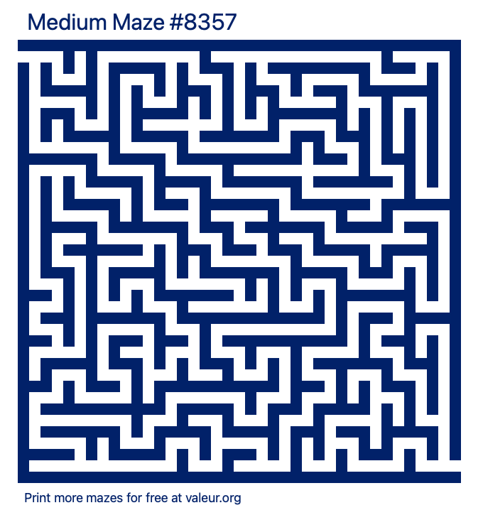 Free Printable Medium Maze number 8357