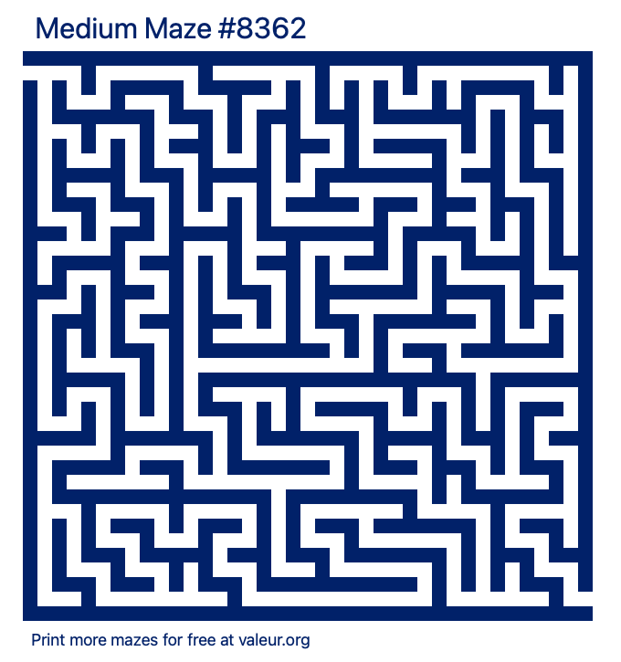 Free Printable Medium Maze number 8362