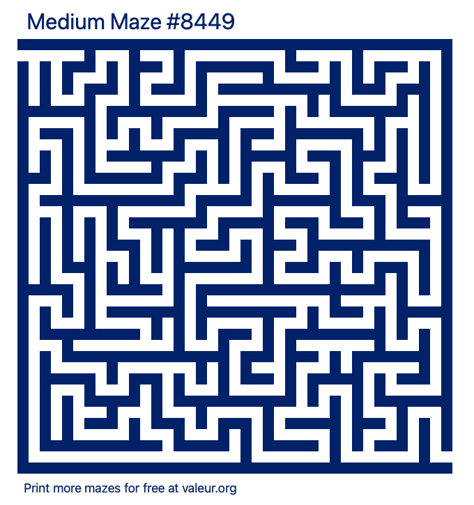 Free Printable Medium Maze number 8449