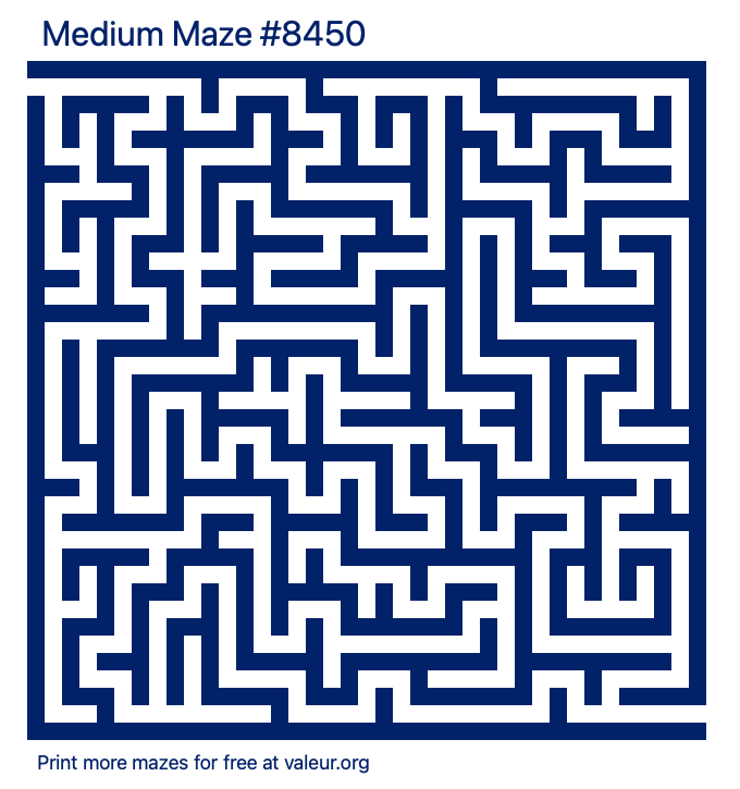 Free Printable Medium Maze number 8450