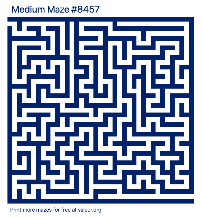 Free Printable Medium Maze number 8457