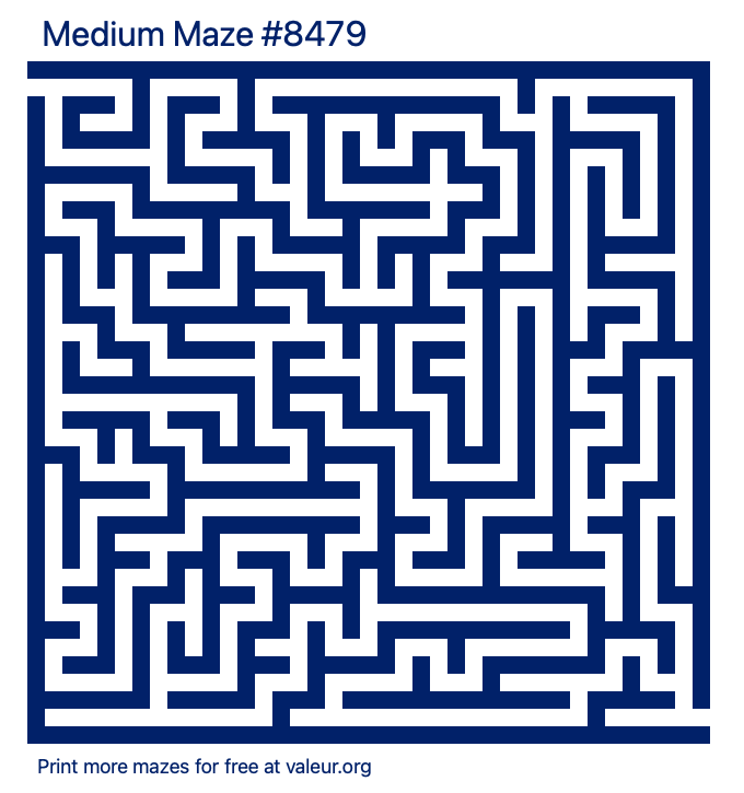 Free Printable Medium Maze number 8479