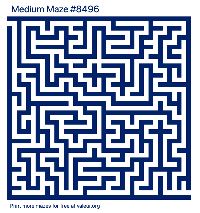 Free Printable Medium Maze number 8496