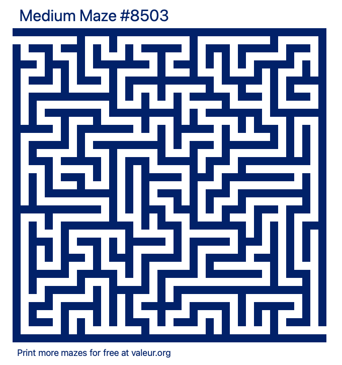 Free Printable Medium Maze number 8503