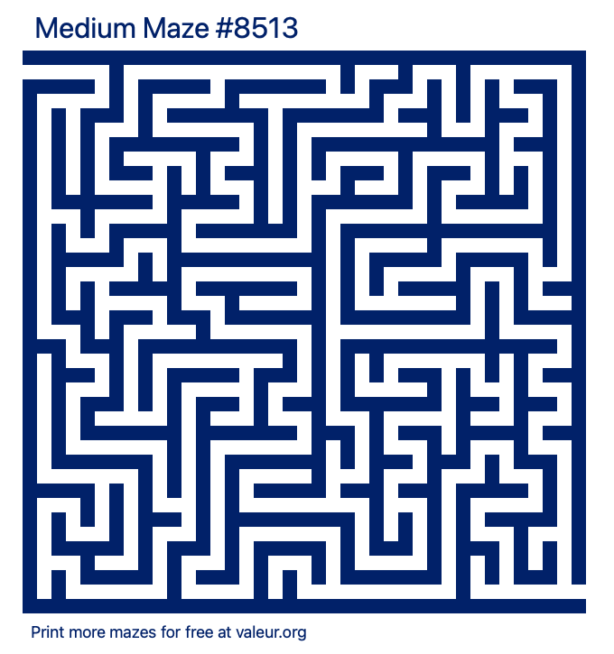 Free Printable Medium Maze number 8513