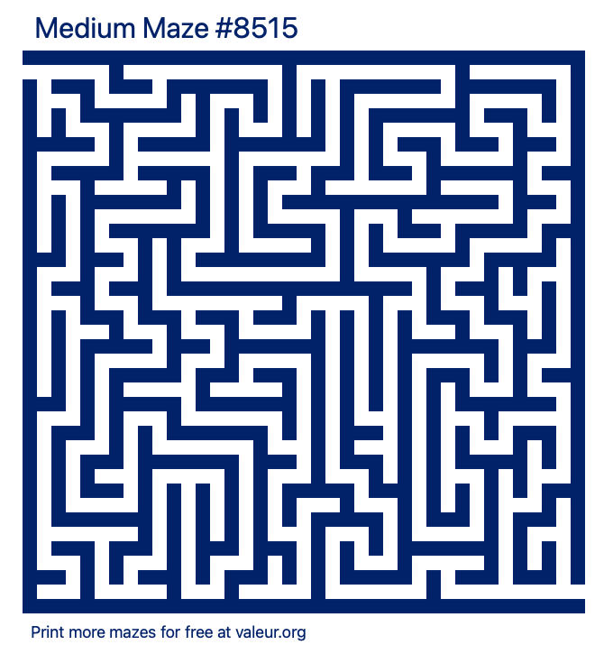 Free Printable Medium Maze number 8515