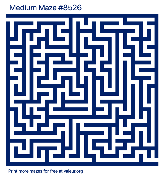Free Printable Medium Maze number 8526