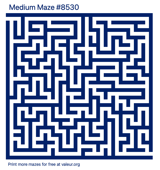 Free Printable Medium Maze number 8530