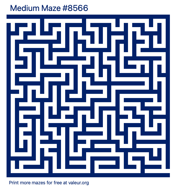 Free Printable Medium Maze number 8566