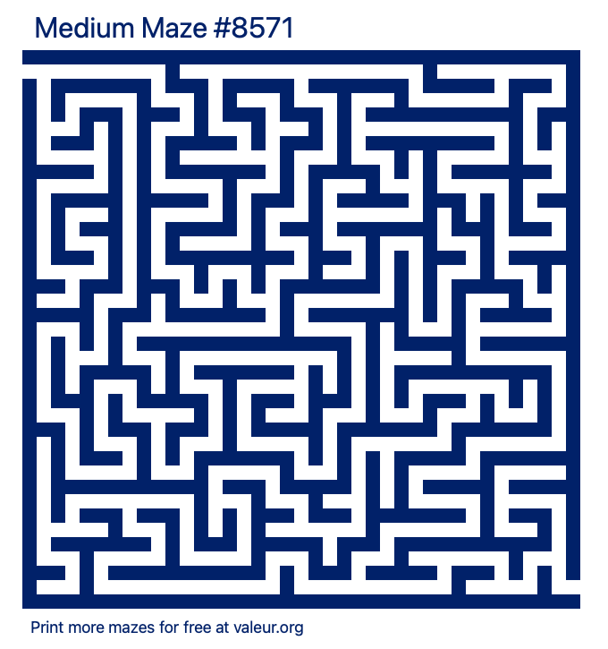 Free Printable Medium Maze number 8571