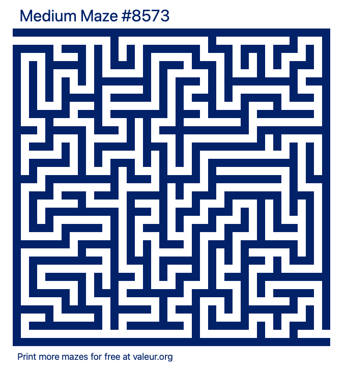 Free Printable Medium Maze number 8573