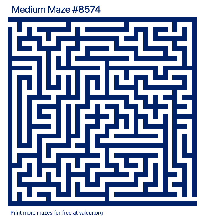 Free Printable Medium Maze number 8574