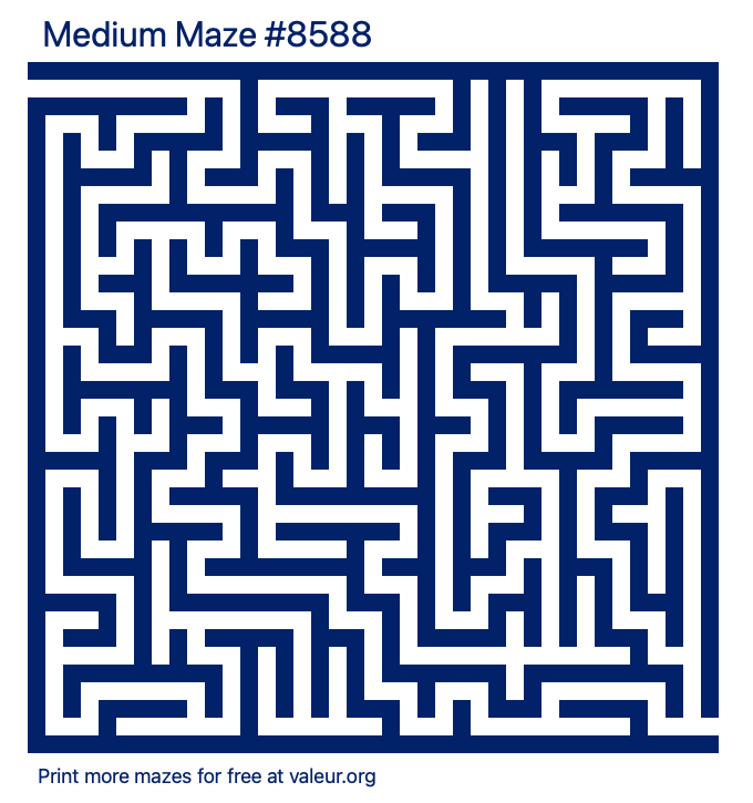 Free Printable Medium Maze number 8588