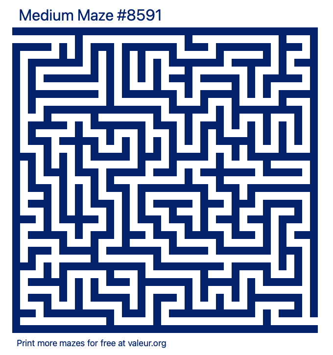 Free Printable Medium Maze number 8591