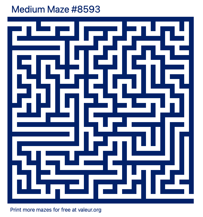Free Printable Medium Maze number 8593