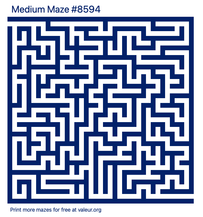 Free Printable Medium Maze number 8594