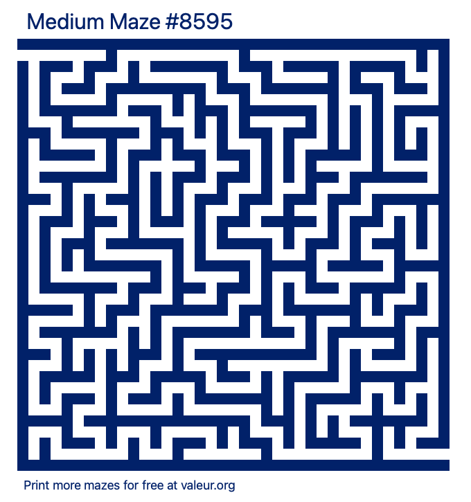Free Printable Medium Maze number 8595