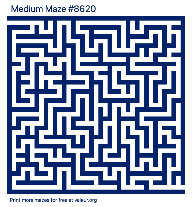 Free Printable Medium Maze number 8620