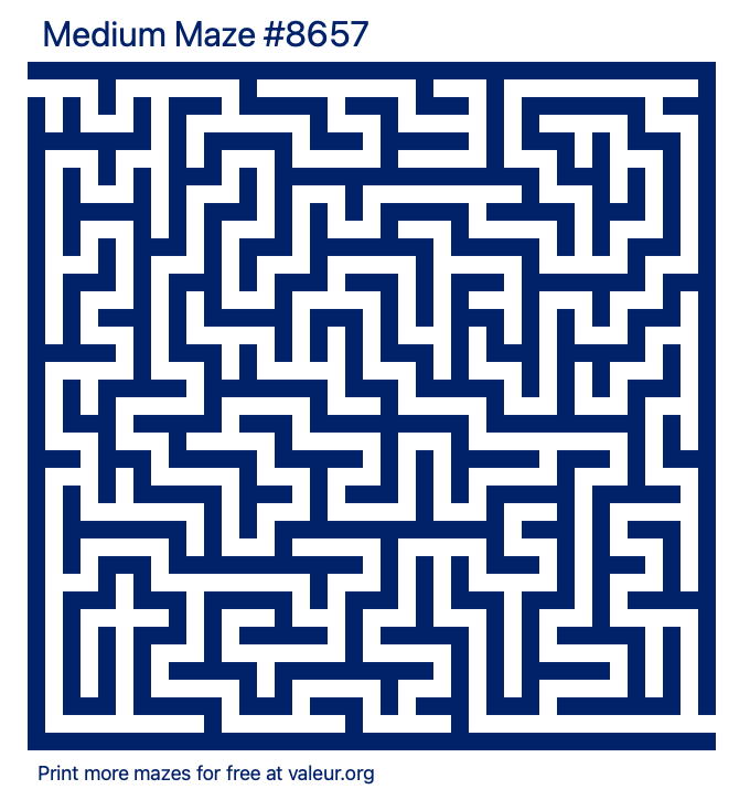 Free Printable Medium Maze number 8657