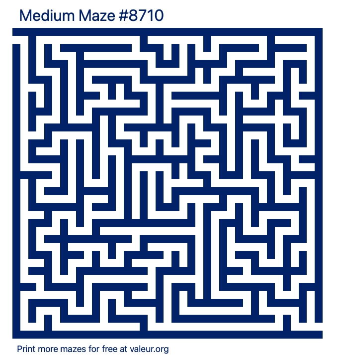Free Printable Medium Maze number 8710