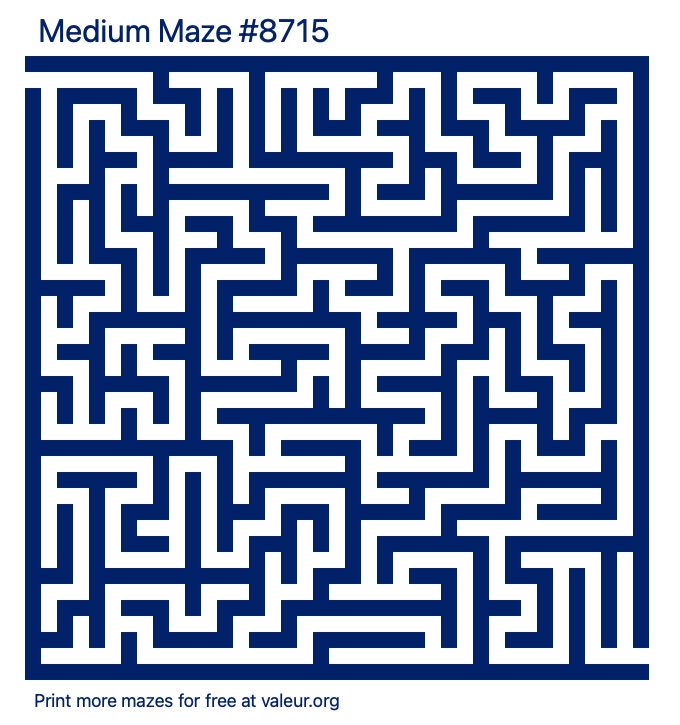 Free Printable Medium Maze number 8715