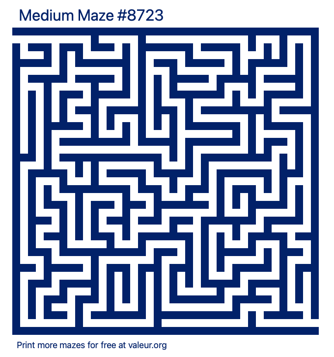 Free Printable Medium Maze number 8723