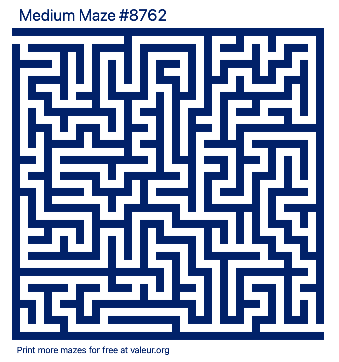 Free Printable Medium Maze number 8762