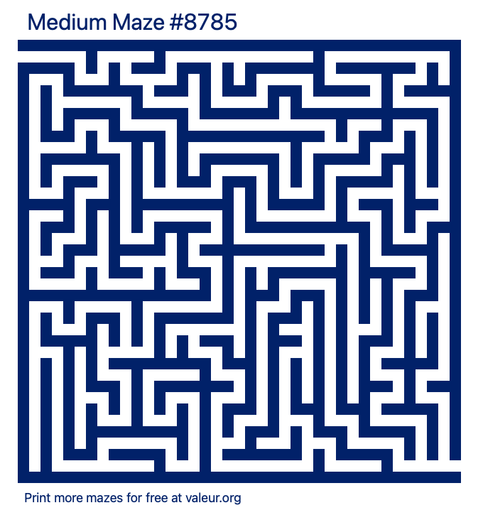 Free Printable Medium Maze number 8785