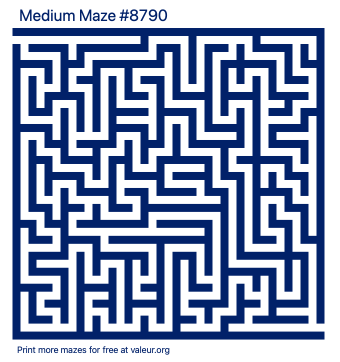 Free Printable Medium Maze number 8790