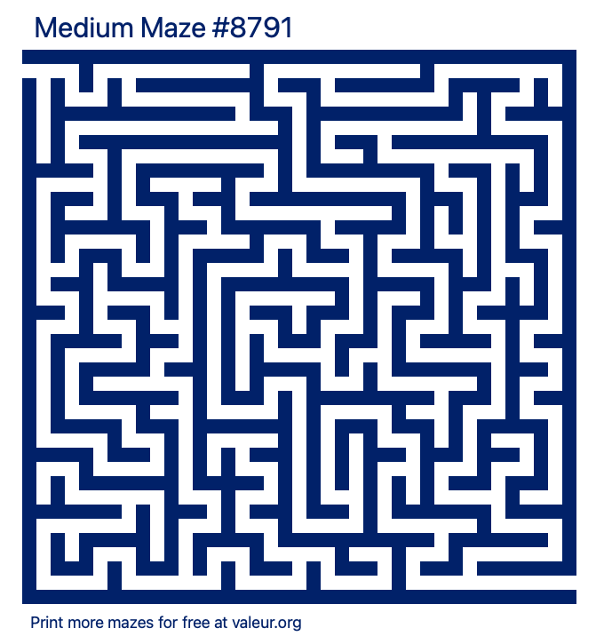 Free Printable Medium Maze number 8791